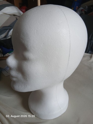 Styroporkopf mit gesicht - gesicht, auf