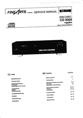 Service manual für - manual, cd