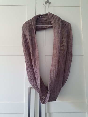 Strickschal loop lila grau - strickschal,