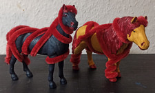 Schleich Pferde repainted - Red snaked Blue und Red snaked Yellow