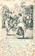 AK  Dublin 1902- Musik + Tanz:  Paar tanzt "The old Irish  Jig"
