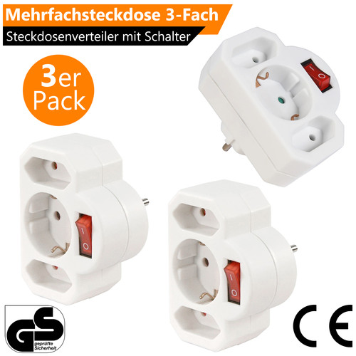Steckdosenadapter 3fach - 3x,