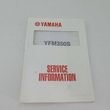 Yamaha YFM 350 S AS Service Information Wartung Werkstatthandbuch Schaltplan 