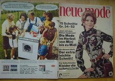 Neue Mode 1970/08 w/Burda mini midi Herbstmode Stricken Kind Mollig KULT August