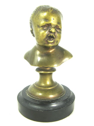 Kleine alte bronze - büste, "