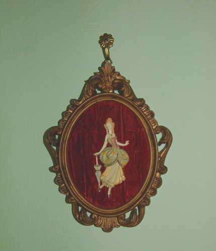 Vintage relief wandbild rokoko - relief,