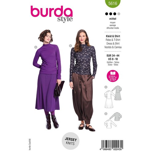 Kleid top burda 5616 - kleid,