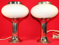 Paar DDR Tischlampe Space Age Vintage 70er Ufo Design Lampe Sputnik Leuchte Pilz