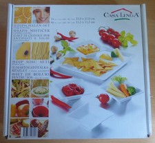 Casa Linga Dipschalen Set 5-teilig Porzellan 1x 25x25 cm 4x 11,5x11,5 cm