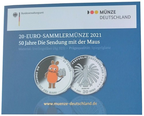 Euro silber gedenkmünze 50 - 20,