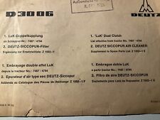 Klöckner-Humboldt-Deutz AG KHD, D3006, Ersatzteilliste , LuK-Doppelkupplung 1969