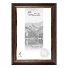 Bilderrahmen Antik Massivholz PRAG Shabby Vintage Barock | BRAUN GOLD | CLAMARO