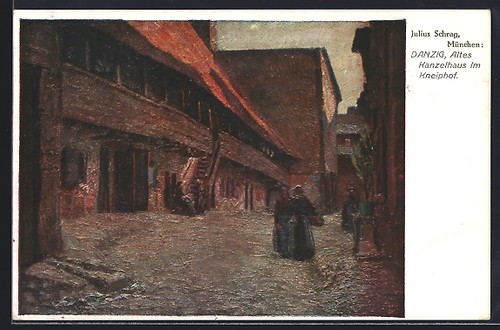 Künstler danzig gdansk - künstler-ak, danzig-gdansk