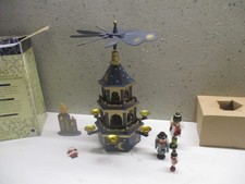 Weihnachtspyramide groß, handbemalt, mit 6 Kerzenhalter, etwa 40 cm hoch, ovp