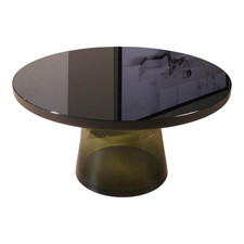 ClassiCon Couchtisch Bell Glasplatte Schwarz Gestell Stahl Schwarz 