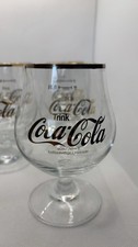 Coca Cola Schwenker 8x 0,3l Goldrand Vintage Retro Sammelgläser 80er Jahre Glas