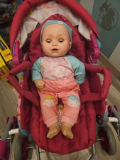 baby annabell puppe+ puppenwagen sowie 2 Outfits, kaum bespielt