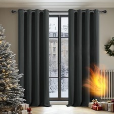 Gardinen, Verdunkelung, Blickdicht, Ösen, Doppelpack, Schlafzimmer, Wohnzimme...