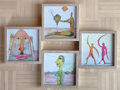 Vier gerahmte mixpix bilder - vier,