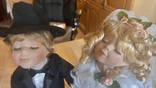 Porzellanpuppen hochzeitspaar - porzellanpuppen,