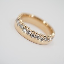 EXKLUSIVER BRILLANTRING IN 585/GELBGOLD insg. 0,45ct BRILLANTEN H/SI RW:50