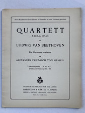 Noten. Beethoven. Quartett F