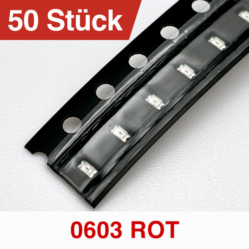 50x smd led 0603 rot - smd,