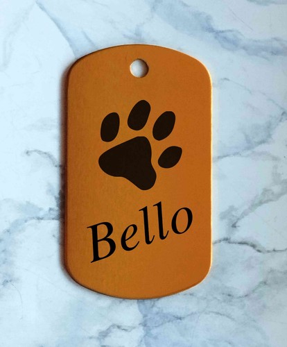 Hundemarke dog tag gold gelb - hundemarke,