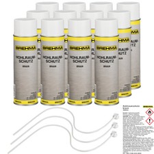 12x BREHMA Hohlraumversiegelung Hohlraumschutz Spray 500ml braun Wachs Sonde