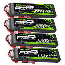 4X OVONIC 3S Lipo Akku 11.1V 50C 5500mAh T für RC Auto LKW 1/10 Jet Heli Boot