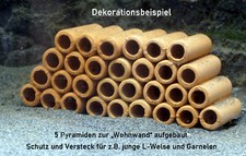 6er Pyramide Aquarium Deko, Versteck Höhle für Garnelen, Wels-Nachwuchs, Nano