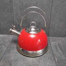 Wesco Wsserkessel Wasserkocher Rot mit Pfeife Teekessel