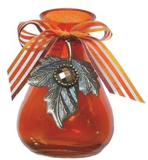 Vase klein orange mit