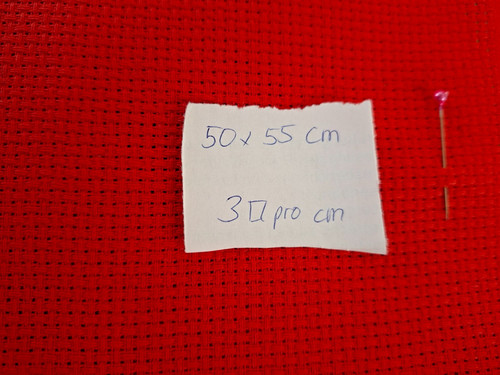 Aida stoff rot x 55 - ca,