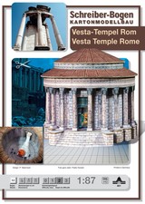 Kartonmodell Vesta-Tempel in