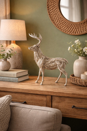 Silber harz hirsch ornament - hirsch,