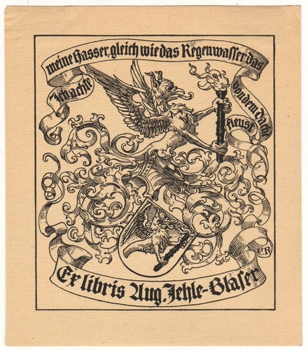 Carl roschet exlibris für - roschet:,