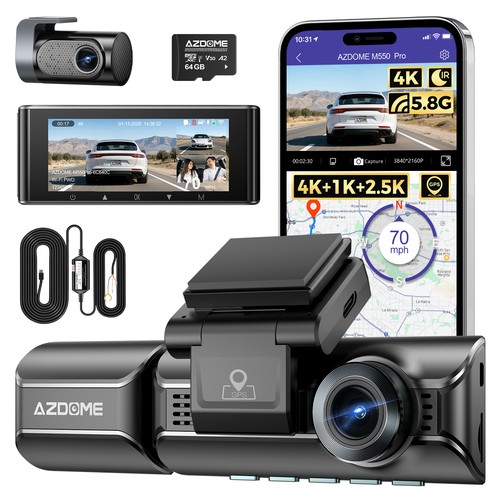Azdome 1080p 5k dashcam - 4k+1080p+2.5k,