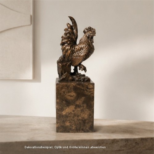 Echte bronze hahn - echte, skulptur