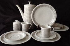 Arzberg 2050 Karo Grand Prix  XII. Triennale Mailand 1960 Kaffeeservice Konvolut