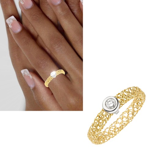 Damen ring 750er gold gelbgold - damen,