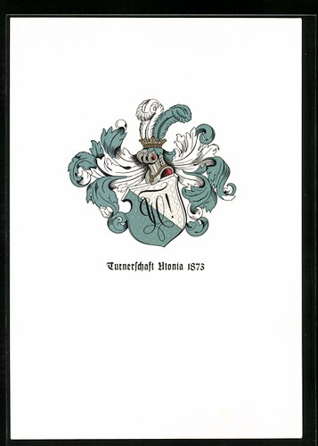 Ansichtskarte studentenwappen - ansichtskarte,