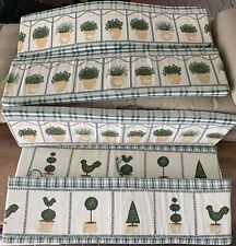 5 Garten-Bank Kissen: GARTENKRÄUTER, hochwertig gewebter Stoff, sehr teurer NP