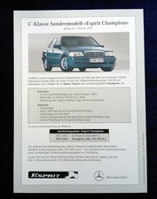 MERCEDES C-Klasse, W 202,  Sondermodell Esprit Champion Preisliste  1998