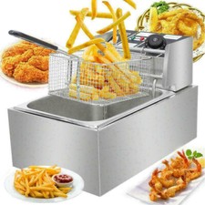 Friteuse 6L Edelstahl 2500W Profi Küche Kaltzonen Fritteuse Fritöse Frittöse DHL