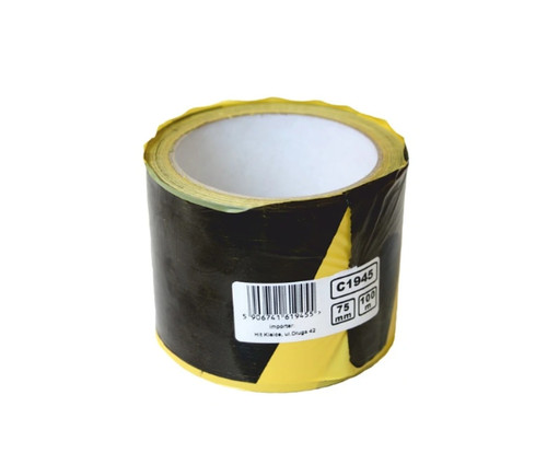 Absperrband 100m gelb schwarz - absperrband, gelb-schwarz