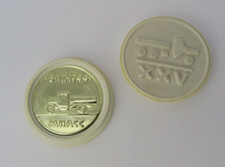 russische sojwetische  Gedenkmedaille URAL-LKW Lastwagen Miass 1969 / 1944 gold