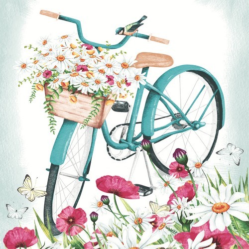Servietten romantic bicycle - 20,