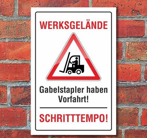 Schild werksgelände - schild,