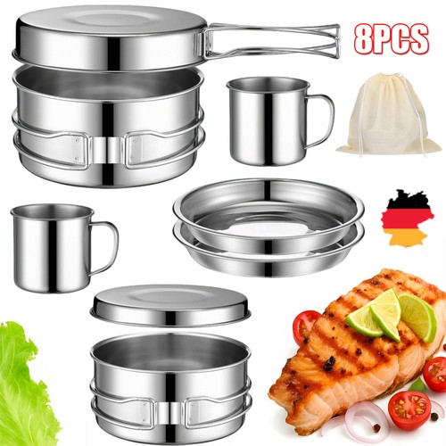 8tlg camping kochgeschirr set - 8tlg,